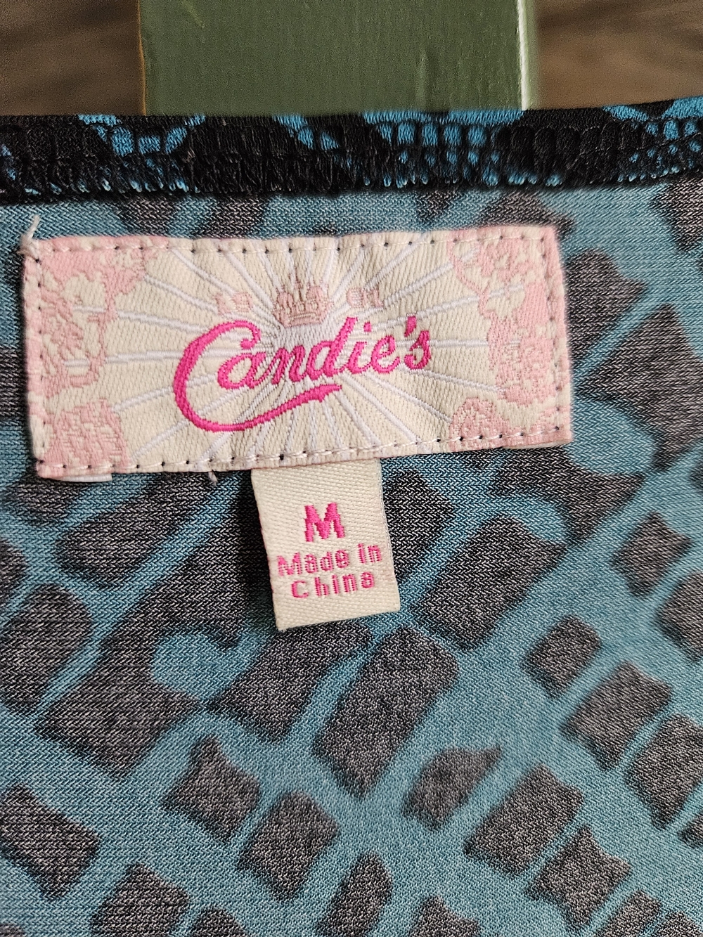 Candie's Blue and Black Geometric Dress - Picture 4 of 4